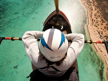 טיסה במיקרולייט מעל הריף